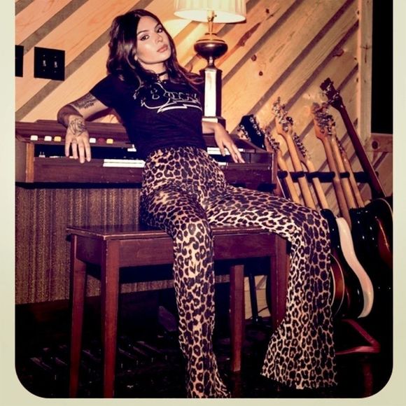 Pants - “Never Change Your Spots” Leopard VELVET Bells